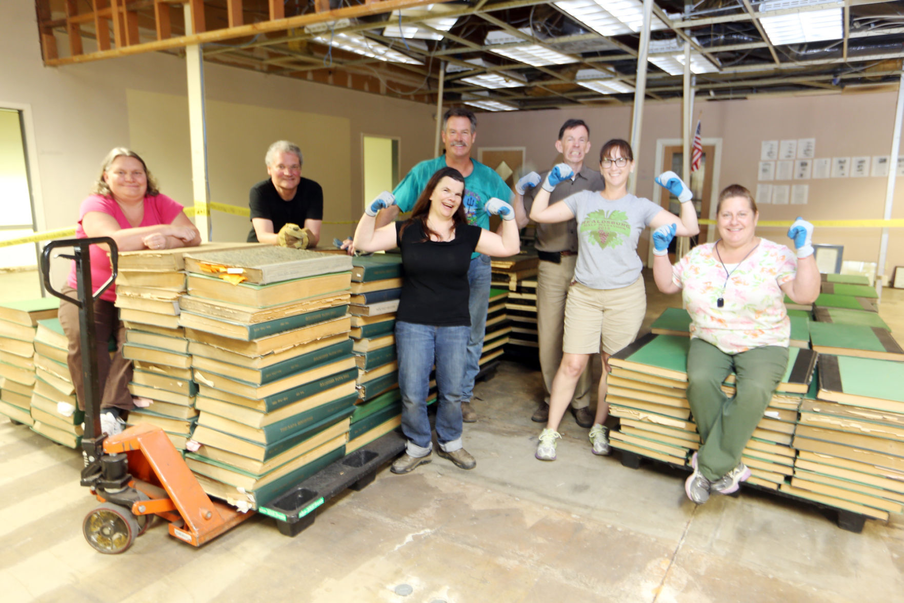 Kevin Courtney and NVR team moving out of the old Register offices 2016.